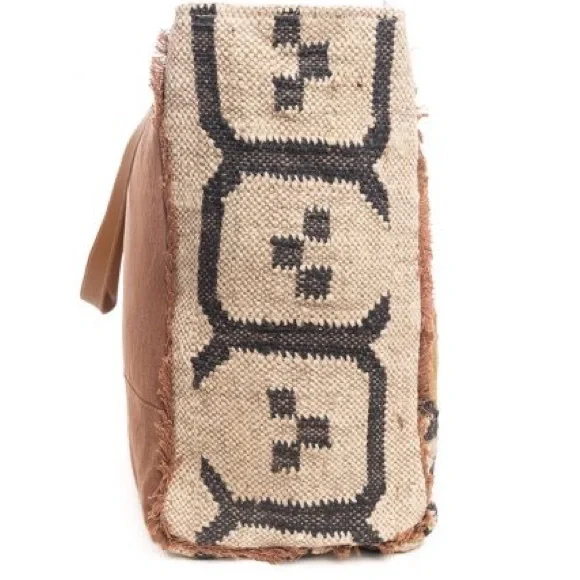 Fall Myra Bag upcycled Rug Canvas Leather Weekender Travel XL extra large Tote - Picture 4 of 7